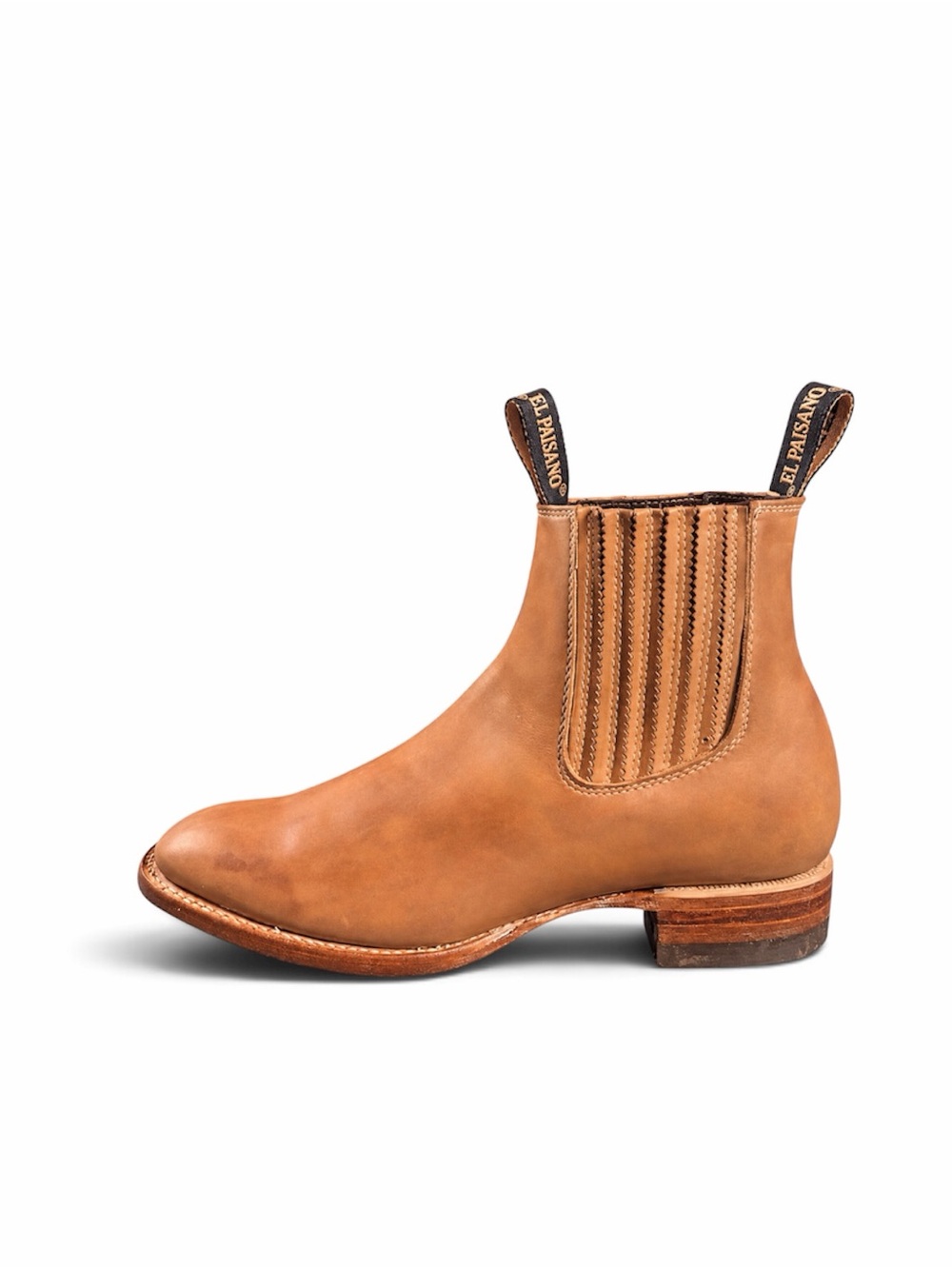90’s Vintage El Paisano Tan Leather Handmade Chelsea Boots Men 7/ Women’s 8.5